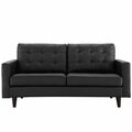 Primewir Empress Loveseat in Tufted Black Leather EEI-1546-BLK